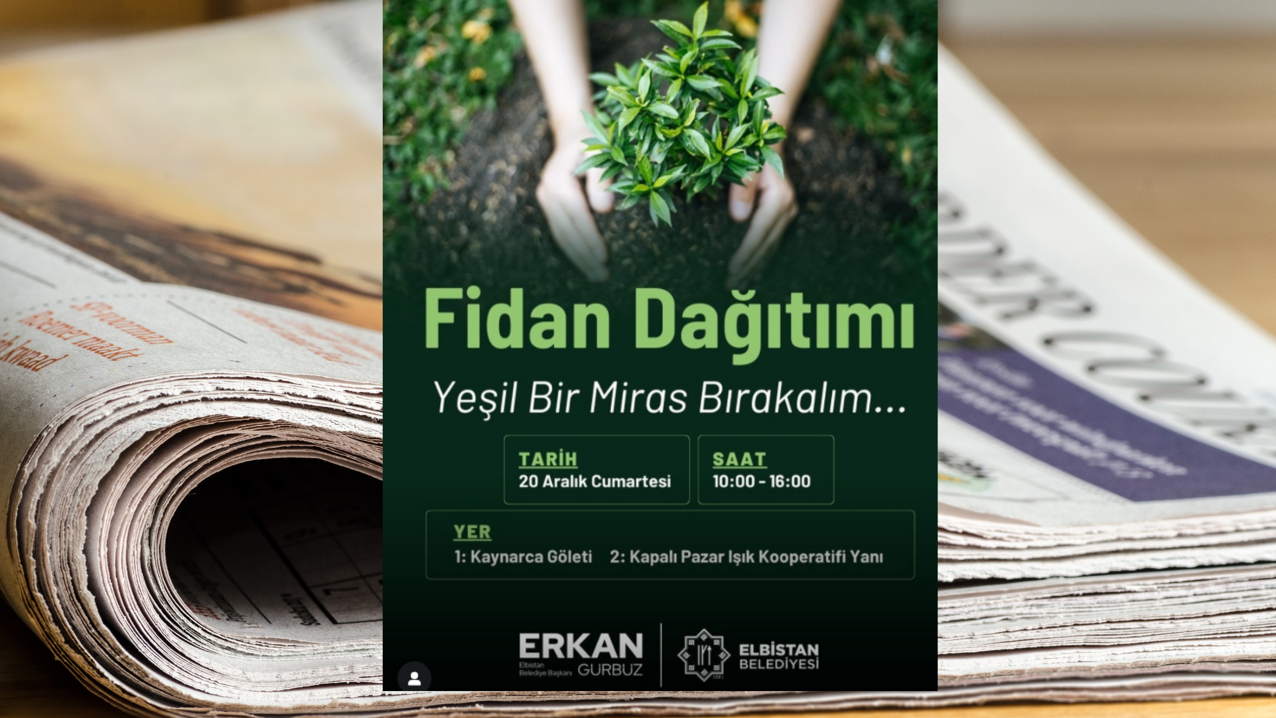 Elbistan Belediyesinden Fidan Dağıtımı